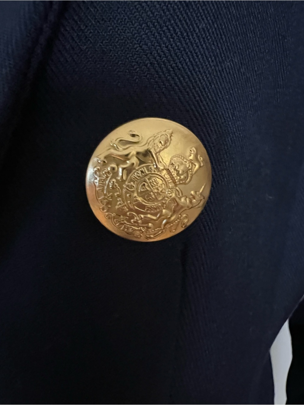 Banana Republic Navy Double-Breasted Blazer with Gold Buttons - Picture 6 of 11
